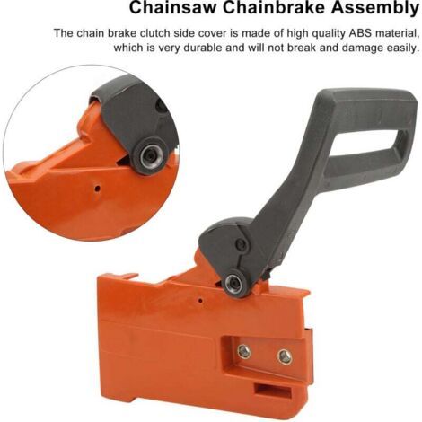 NALOOKAMIC  Ensemble de frein de chaîne de tronçonneuse, couvercle d'embrayage, poignée de frein 503498103 de remplacement pour Husqvarna 50 51 55