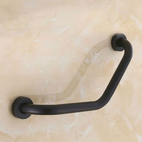 Barre D'Appui Poignée de Baignoires Inox Mural Porte-serviettes Barre d'appui Salle de Bain pour Personnes gées/Enceinte 43CM Noi (1/4)
