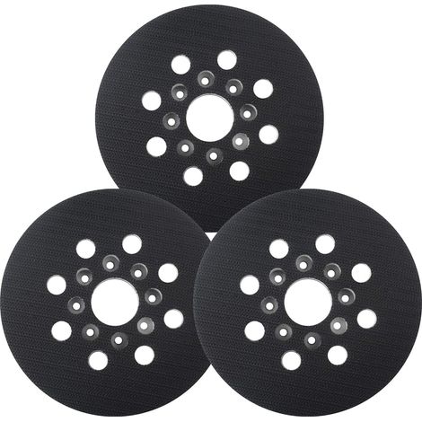 Set mit 3 Ersatzschleiftellern für Bosch Exzenterschleifer ROS20VS, ROS20VSC, ROS20VSK, ROS20, ROS10, Klettverschluss für Bosch RS035 und RS034