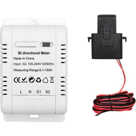 Compteur d'énergie intelligent bidirectionnel monophasé WiFi, consommation de production d'énergie solaire (1/5)