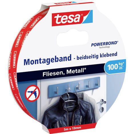tesa ULTRA STRONG 77747-00000-00 Montageband tesa® Powerbond Weiß (L x B) 5 m x 19 mm 1 St. (1/4)
