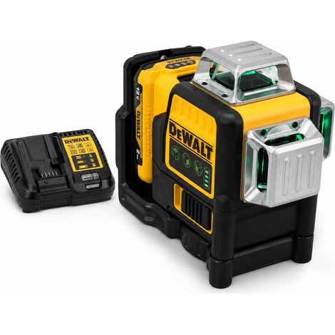 DEWALT DW089LG 12V Akku-Baustellenlaser 3x360° Grün - Professioneller Multilinienlaser Komplettset