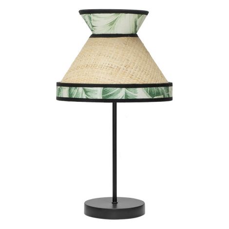 Lampada da tavolo piccola "Costantinopoli" Ø20x45cm 1xE14 (lampadina non inclusa) beige e verde