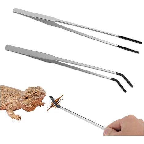 Aquarium Kit Outil Accessoires,2 PCS Outil Aquarium en Acier Inoxydable 27 cm Pince Aquarium Longue Plante Aquatique Outils Kit Nettoyage Aquariums pour Poissons et Plantes D'Aquarium (1/5)