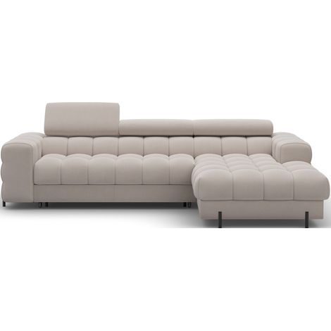 Sofá de esquina derecho convertible Beige confort premium 285x99x181cm FILTRO (1/5)