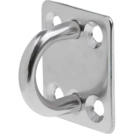 Loquet de porte carré en acier inoxydable 304/316, anneau de traction, anneau de suspension, boucle de fixation avec anneau, accessoires de quincaillerie marine, avec anneau 304-8mm, base carrée pour (1/3)