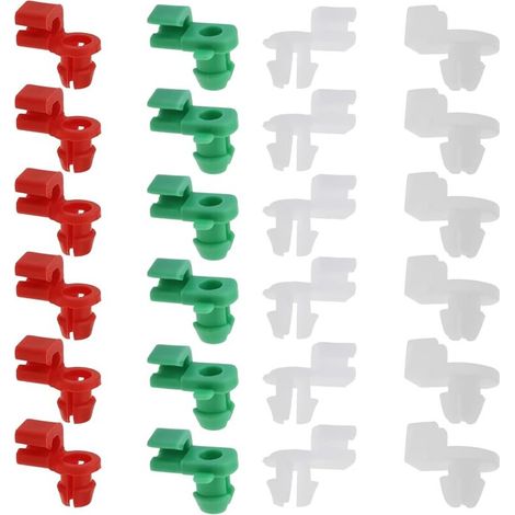 Set mit 24 Türschlossstangenclips – Linke und rechte Türschlossstangenclips, Kunststoff-Heckklappengriffstangenclip, universelle Kfz-Befestigungsclips (1/5)