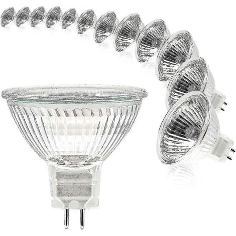 Ampoules halogènes MR16 Spot 12 V 20 W GU5.3 à intensité variable, 2 broches, blanc chaud 2700 K (1/5)