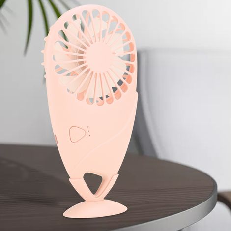 Ventilateur USB Mango Rechargeable Portable - Ultra Fin pour Maison et Extérieur (Rose) (1/5)