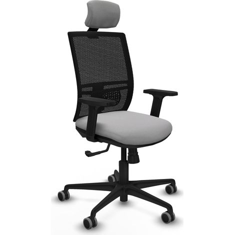 Chaise bureau piqueras y crespo Yunquera noir accoudoirs réglables (1/2)