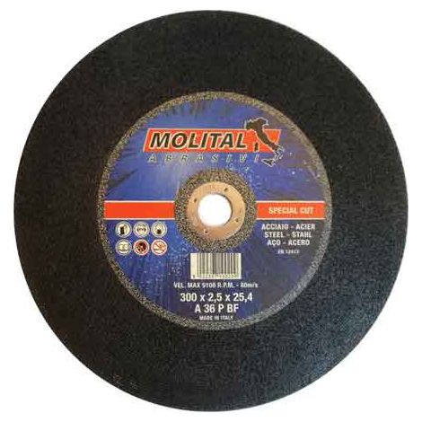 DISCO DE CORTE PARA METAL PARA SIERRAS CIRCULARES MOLITAL Ø 350x2,8