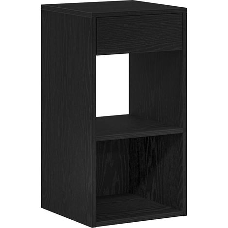 Maison Exclusive - Nachttisch mit Schublade Schwarz Eichen-Optik