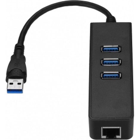 3 puertos USB 3.0 Gigabit Ethernet LAN Adaptador de red RJ45 Hub a 1000Mbps PC Mac