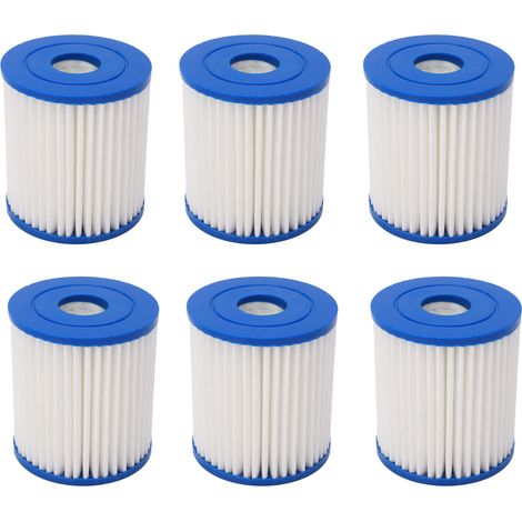 Ensemble de 6 cartouches filtrantes de rechange pour pompe à eau de piscine, éléments en polyester