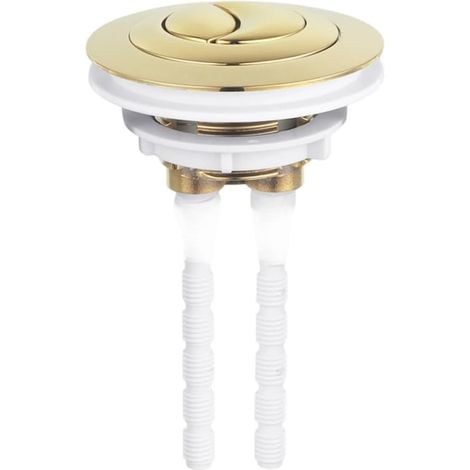 Double bouton de chasse d'eau de rechange, 1 cm (doré) (1/5)