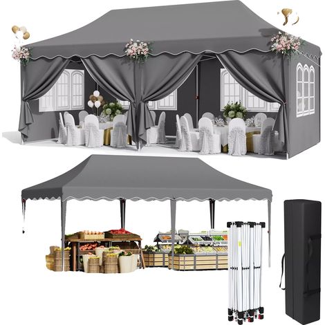 Abri de jardin, Imperméable, Protection UV, Gris (1/2)