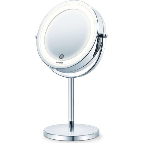 Beurer BS 55 Specchio Cosmetico Illuminato con Sensore Tattile Ingrandimento 7X Silver (1/2)