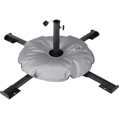 Base plegable para sombrilla de patio exterior, base de peso para sombrilla plegable, soporte de peso para sombrilla, para fiestas de camping (negro) (1/2)