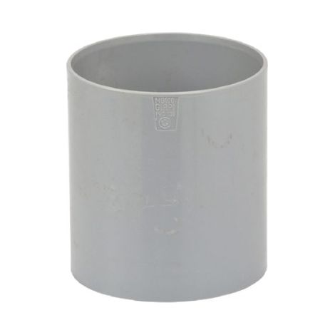 Nicoll – Raccord d'évacuation PVC femelle-femelle 100 mm – Manchon à coller pour évacuation eaux usées – Résistant aux chocs – UKT (1/4)