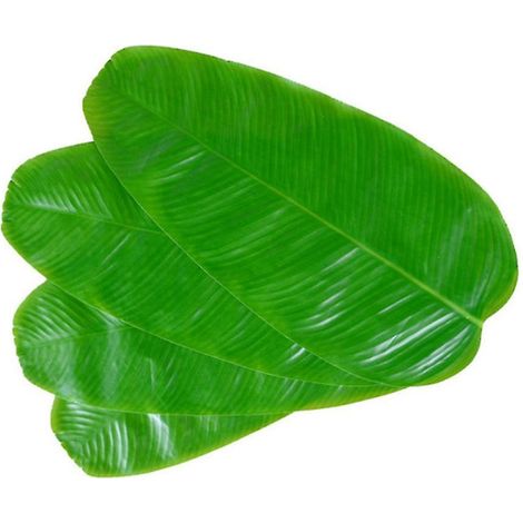 Lot de 10 dessous de plat décoratifs en forme de feuille de bananier, pour tasses et bols.