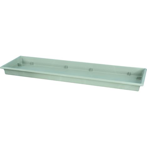 Plateau pour jardinière 50 cm - 45,5 x 16 x 3,1 cm - Vert argile - Fabrication Française - Livraison gratuite (1/3)