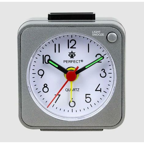 Reloj despertador de cuarzo gris BB-5508 perfecto