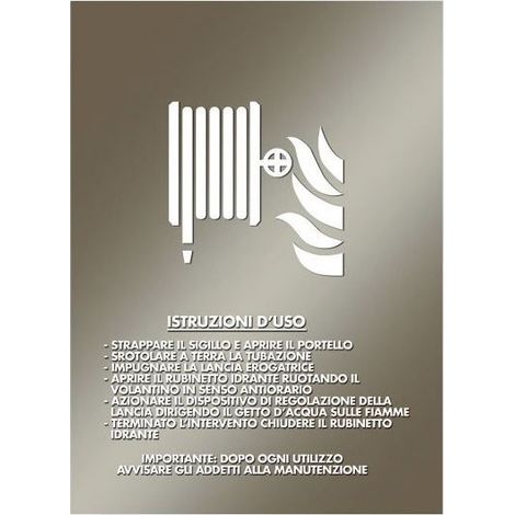 Lastra infrangibile per idrante UNI 45 da interno mm. 306x530 materiale plexiglass opaco 4002I.700 - -  BOCCIOLONE - -