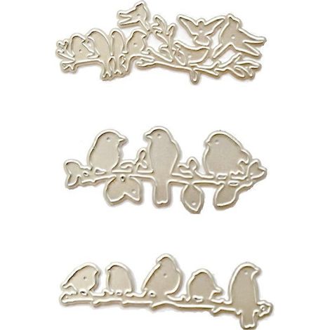Metall-Stanzformen, Ast- und Vogelmotive, Stanzschablonen, DIY-Schneidevorlage, Scrapbooking