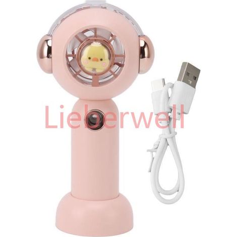 Ventilateur de brumisation portatif USB , Vvikizy , Rose , ABS , Débit d'air élevé , Fonctionnement silencieux , Compact et portable (1/4)