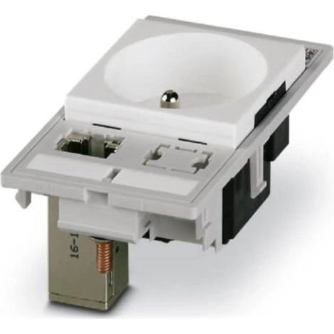 [NEUWERTIG] B-Ware Phoenix Contact Schutzkontaktsteckdose Steckdose 1054543 Ip20 Ip00 Grau