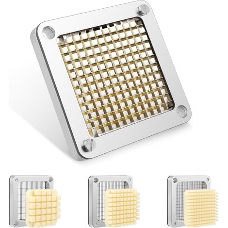 Professional French Fry Cutter, Commercial French Fry Cutter, Vegetable Cutter with 304 Stainless Steel Blades in 1/4", 1/2", and 3/8" Sizes and Food Plate, Accessories, 1