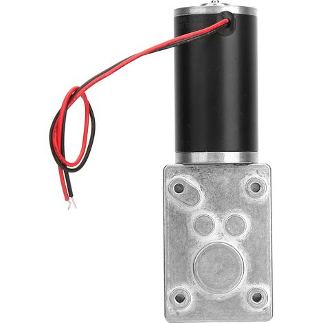 Moteur à engrenage à vis sans fin à courant continu, 24 V, arbre de sortie de 8 mm, couple élevé, plage de vitesse de 5 à 200 tr/min (1/5)