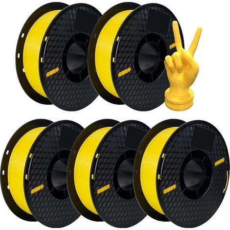 Filament d'imprimante 3D, Protection de l'environnement, Compatibilité polyvalente, Jaune (1/2)