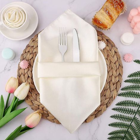 Serviettes blanches douces et confortables (43 x 43 cm) - Qualité hôtelière résistante pour les événements et l'usage domestique (1/5)