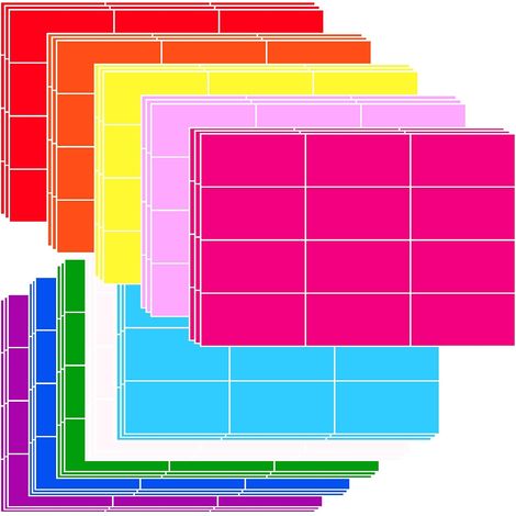 Non-residual adhesive labels to remove, 240 large moving labels, 102×52mm, colorful stickers for marking moving boxes, jars, storage boxes and furniture (1/5)