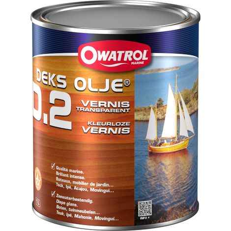 Owatrol – Vernis marine souple brillant DEKS OLJE D.2 – 20 litres – Protection bois dur et teck – Résistant aux UV et aux intempéries