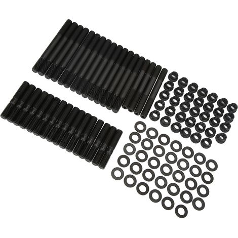 Kit de goujons de culasse 134-4001, remplacement pour Chevy Small Block SBC 265 267 350 383 400, fixation moteur V8, ensemble boulonnerie haute résistance, acier, usage mécanique. (1/5)