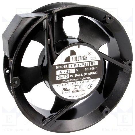 Ventilatore 230vac 172x172x52mm Palle 49dba Tonda Uf17p23-h