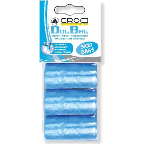 Set 12 pezzi Sacchetti Ricambio Con Manici Azzurro 3x20. (1/3)