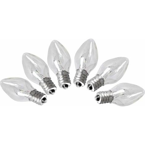 [NON UTILIZZATO] Set di 6 lampadine di sale dell'Himalaya E12, 15 Watt per l'illuminazione della camera da letto, 220-240 V (1/4)