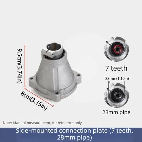 (Style D) Plaque de connexion pour bloc de sortie de tondeuse 26 mm, bloc de sortie de tondeuse 28 mm, ensemble de carter de tambour d'embrayage à 7 dents, pièces de tondeuse à gazon à 9 dents (1/5)