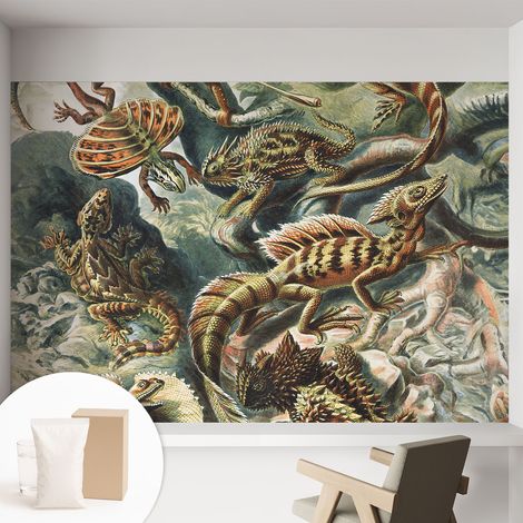 Papier peint avec colle pour décoration moderne de salon chambre à coucher cuisine et bureau Facile Reptiles exotiques 152x104 cm (1/5)