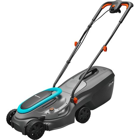 tondeuse à gazon électrique PowerMax 32/1200 G2: Tondeuse 300 m², puissance 1 200 W, largeur coupe 32 cm, volume bac 30 l, hauteur coupe 35–65 mm, poignée ErgoTec, rabattable (14633-20) (1/5)