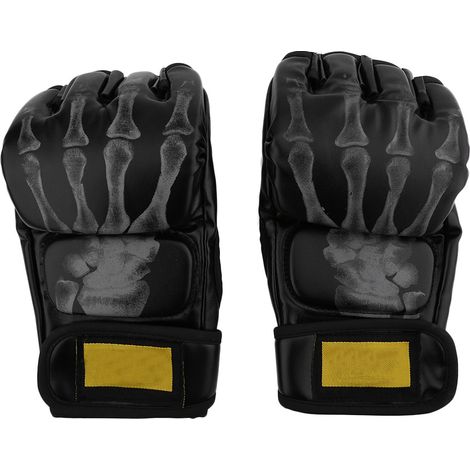 Demi-doigts gants de combat boxe MMA sparring bandes mains sport (1/5)