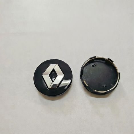 60-mm-Radnabenkappe, kompatibel mit Renault Koleos, Fluence, Latitude, Kadjar und Scenic – Radnabenkappe aus Kunststoff, Radnabenabdeckung, staubdichte Radnabenkappe, 4er-Set – Schwarz (60 mm)