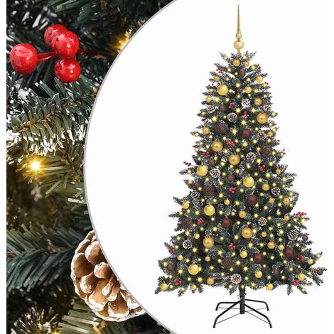 Árbol de Navidad artificial Verde 180 cm PVC, Plástico y Acero vidaXL (1/5)