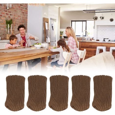 20 Protections de pieds de meuble en tricot épais, housses pour chaises et tables, protège-sol durable (1/5)