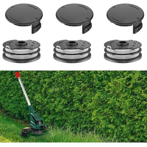 Lot de 3 bobines avec couvercle de bobine pour Parkside PRTA 20-Li A1- IAN 311046, PRTA 20-Li B1- IAN 330831, PRTA 20-Li B2- IAN 334231, PRTA 20-Li C3- IAN 351753