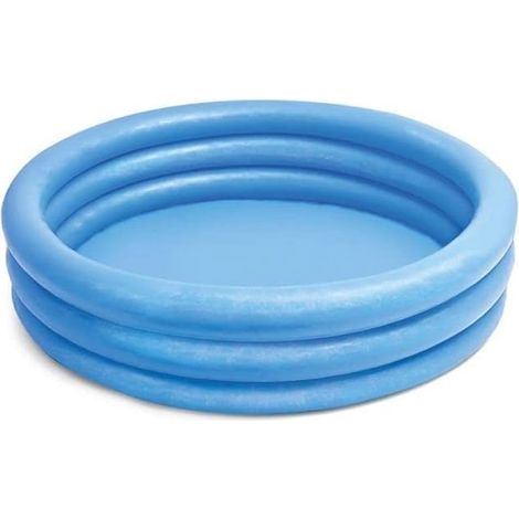 Piscina hinchable infantil Crystal Blue de tres anillos, 1,14 m x 25 cm.