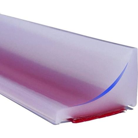 Barrera de ducha transparente de 100 cm - Antidesbordamiento para duchas a ras de suelo, barrera de silicona autoadhesiva para el umbral de la ducha y sistema de retención para el suelo del baño (1/4)